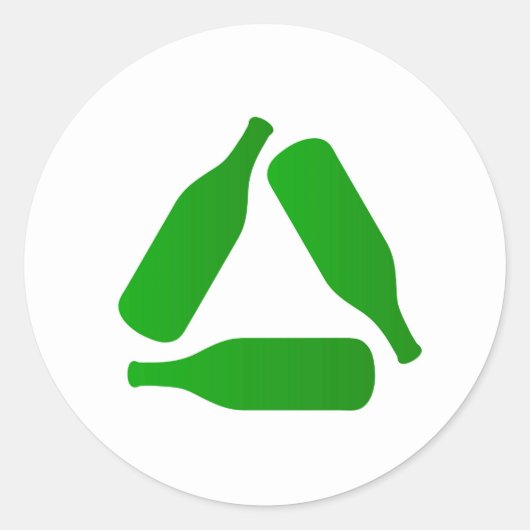 Recyclen flessen ronde sticker (Voorkant)