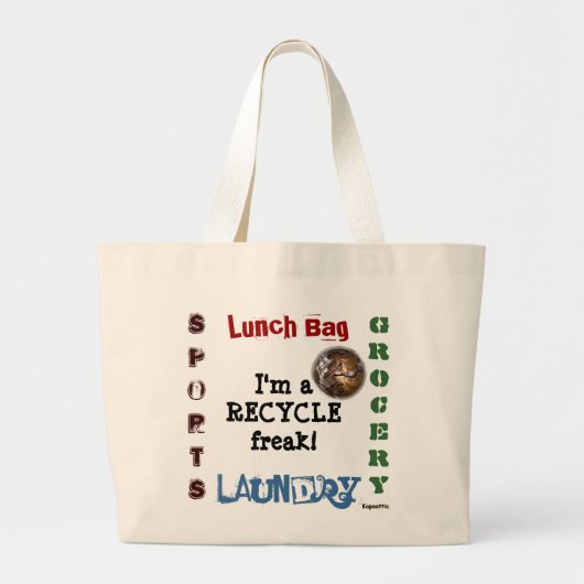 Recyclen Freak-Canvas tas (Voorkant)