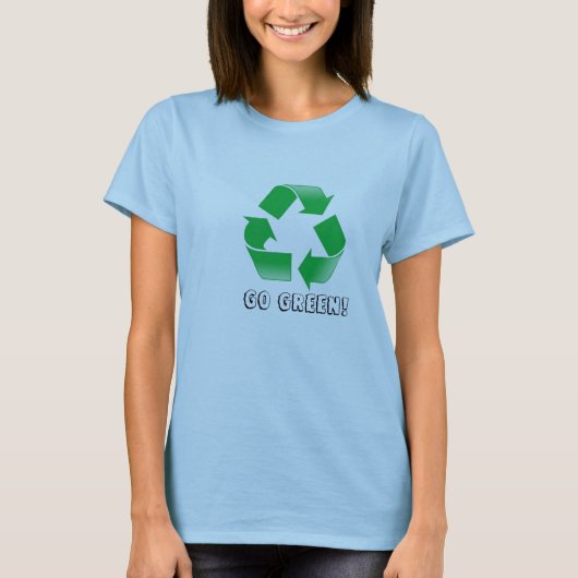 recyclen, ga Groen! T-shirt (Voorkant)
