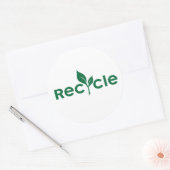 Recyclen - ga voor groene grote sticker (Envelop)