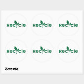 Recyclen - ga voor groene grote sticker (Vel)