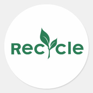 Recyclen - ga voor groene grote sticker