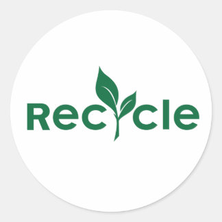 Recyclen - ga voor groene grote sticker