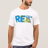 Recyclen Gebruik nieuwe Think - Earth Pattern Eco  T-shirt (Voorkant)