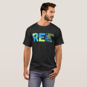 Recyclen Gebruik nieuwe Think - Earth Pattern Eco  T-shirt (Voorkant volledig)