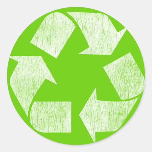 Recyclen - Go Green Ronde Sticker (Voorkant)