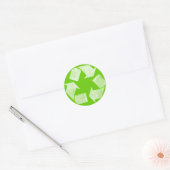 Recyclen - Go Green Ronde Sticker (Envelop)