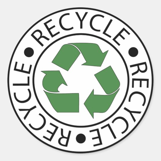 Recyclen Groen Centrum Logo Ronde Sticker (Voorkant)