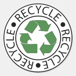 Recyclen Groen Centrum Logo Ronde Sticker