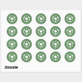 Recyclen groen ronde sticker (Vel)