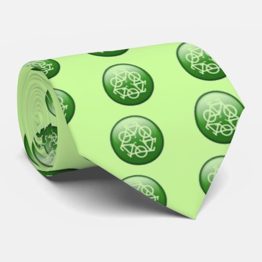 Recyclen Groen Stropdas (Opgerold)