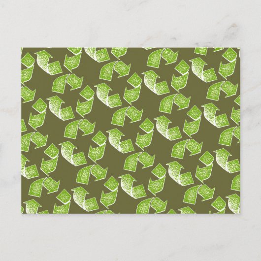recyclen groen teken briefkaart (Voorkant)