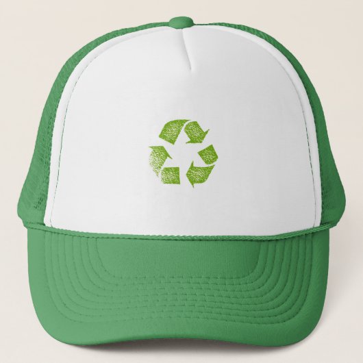 recyclen groen teken trucker pet (Voorkant)