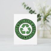 Recyclen groene Logo-BK-letters Briefkaart (Staand voorkant)
