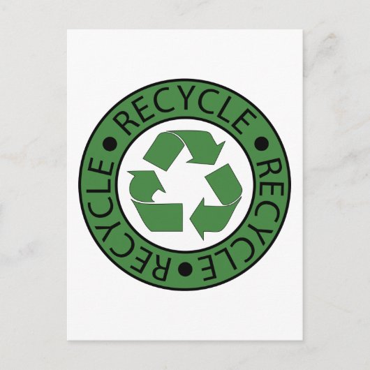 Recyclen groene Logo-BK-letters Briefkaart (Voorkant)