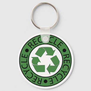 Recyclen groene Logo-BK-letters Sleutelhanger