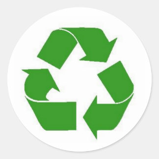 recyclen groene sticker