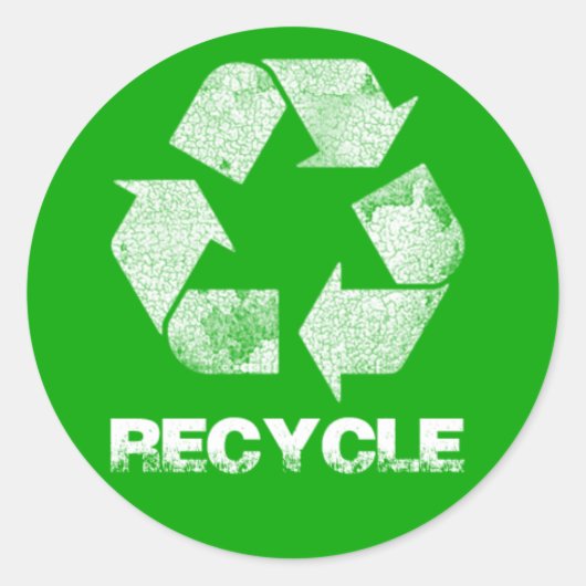 Recyclen Groene  Stickers (Voorkant)