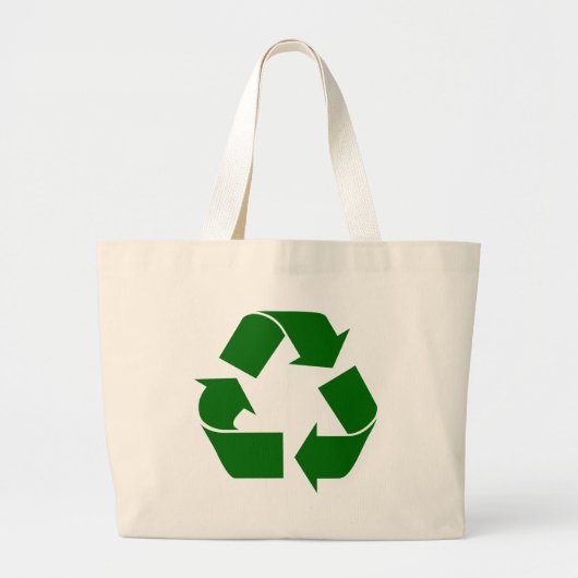 recyclen grote tote bag (Voorkant)