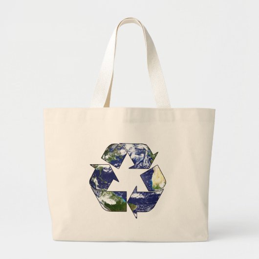 Recyclen Grote Tote Bag (Voorkant)