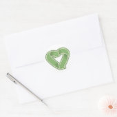 Recyclen hart -grn ronde sticker (Envelop)