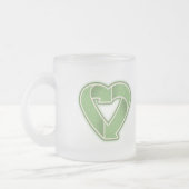 Recyclen hart matglas koffiemok (Links)