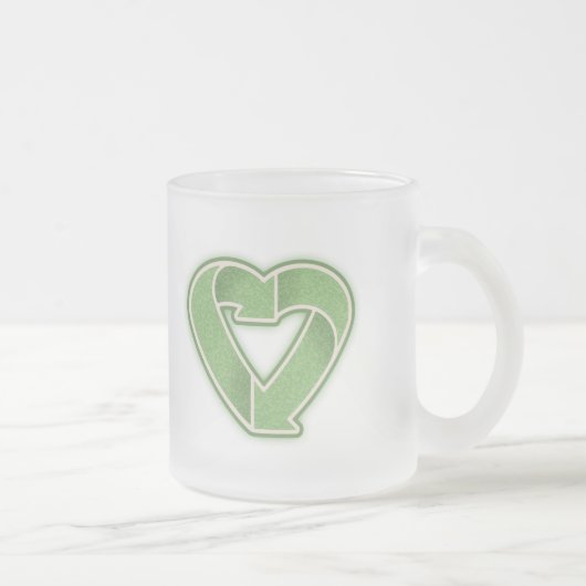 Recyclen hart matglas koffiemok (Rechts)