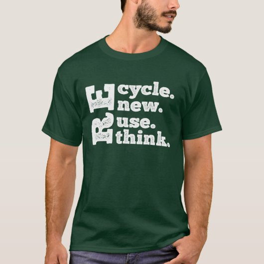 Recyclen Hergebruik Herdenken Aardodag herdenken T-shirt (Voorkant)
