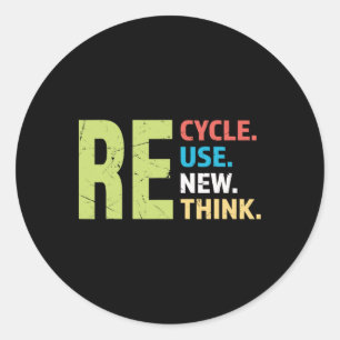 Recyclen Hergebruik Hernieuw Denk aan Dag 3 van de Ronde Sticker