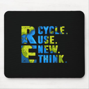 Recyclen Hergebruik Heroverwegen voor Earth's Day  Muismat