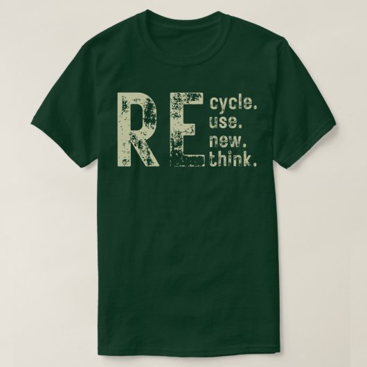Recyclen Hergebruik Heroverweging 1 T-shirt (Design voorkant)