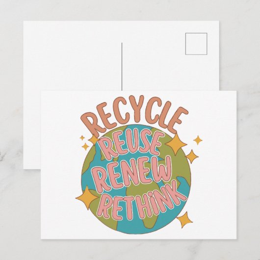 Recyclen hergebruik Heroverweging Briefkaart (Voorkant / Achterkant)