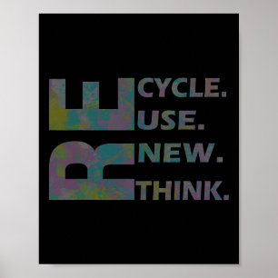 Recyclen hergebruik Heroverweging Crisis Milieu A Poster