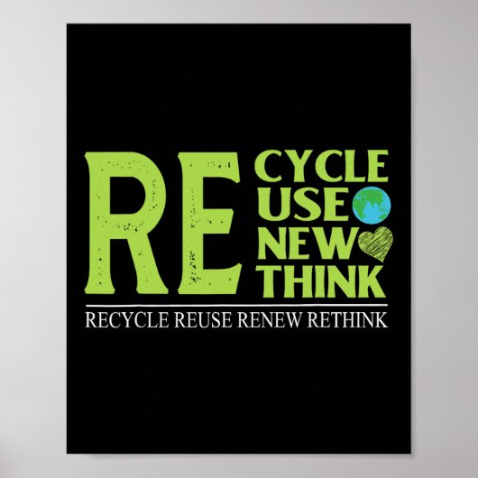 Recyclen hergebruik Heroverweging Crisis Milieu A Poster (Voorkant)