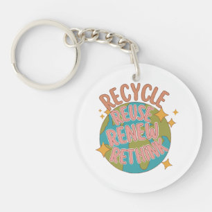 Recyclen hergebruik Heroverweging Sleutelhanger