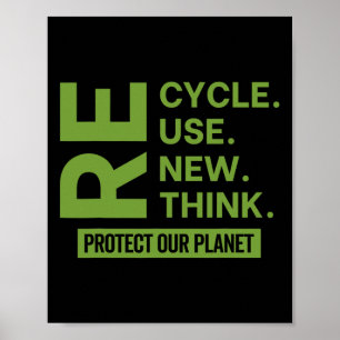 Recyclen hergebruik Herstel Bespaar opnieuw op Bes Poster