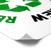 Recyclen hergebruik Herstel Herdenken Milieudag Aa Poster (Hoek)