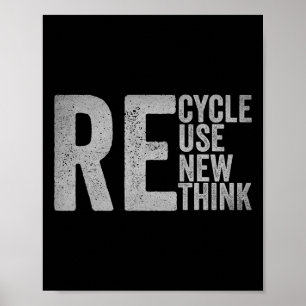 Recyclen hergebruik Herstel Herdenken Milieudag Aa Poster