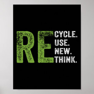 Recyclen hergebruik Herstel Herdenken Milieudag Aa Poster