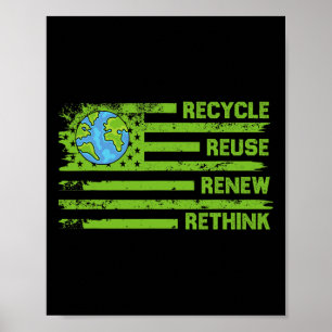 Recyclen hergebruik Herstel Herdenken Milieudag Aa Poster