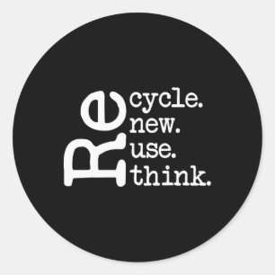 Recyclen hergebruik Herstel Herdenken Milieudag Aa Ronde Sticker
