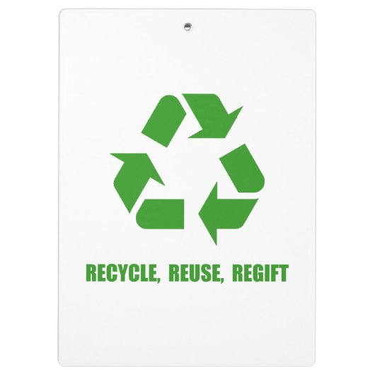 Recyclen hergebruik klembord (Achterkant)