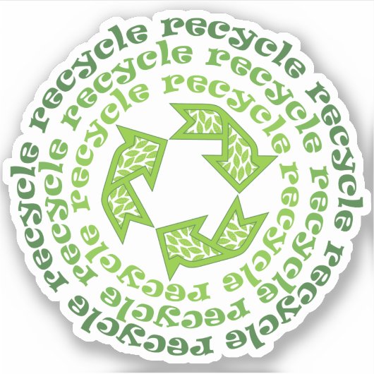 Recyclen, hergebruik, verlaag prijsopgave met groe sticker (Voorkant)