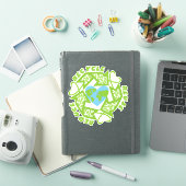 Recyclen, hergebruik, Verminder groen Aardhart Sticker (iPad Cover)