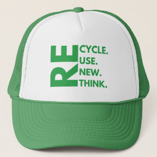 Recyclen Hergebruik Vernieuw Rethink Earth Day-omg Trucker Pet