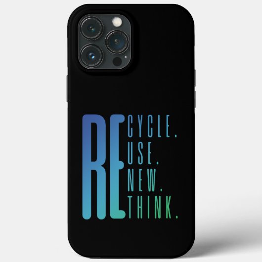 Recyclen Hergebruik vernieuwen Herdenken Case-Mate iPhone Case (Achterkant)