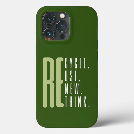 Recyclen Hergebruik vernieuwen Herdenken Case-Mate iPhone Case (Achterkant)