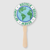 Recyclen Hergebruik vernieuwen Herdenken Handwaaier (Achterkant)