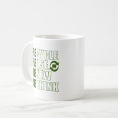 Recyclen hergebruik Vernieuwen Rethink Koffiemok (Voorkant links)
