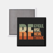 Recyclen hergebruik Vernieuwen Rethink Magneet (Voorkant / Achterkant)